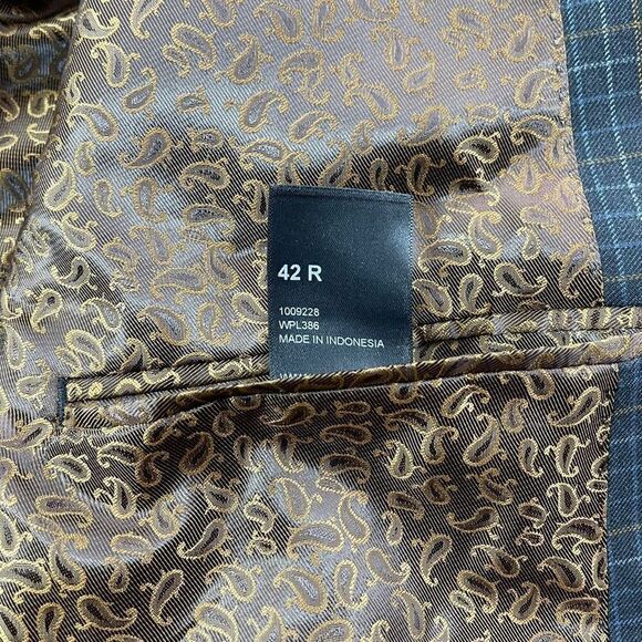 1926 Originals Blazer Mens‎ 42R Charcoal Gray Micro-Checked 2 Button Sport Coat - Picture 5 of 12
